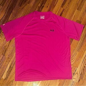 Under Armour Heatgear Loose Coupe Breast Cancer Susan Pink Top Shirt Tee XL